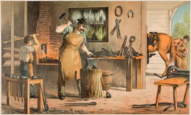 Blacksmith, 1874. Content compilation © 2020, by the American Antiquarian Society. All rights reserved.