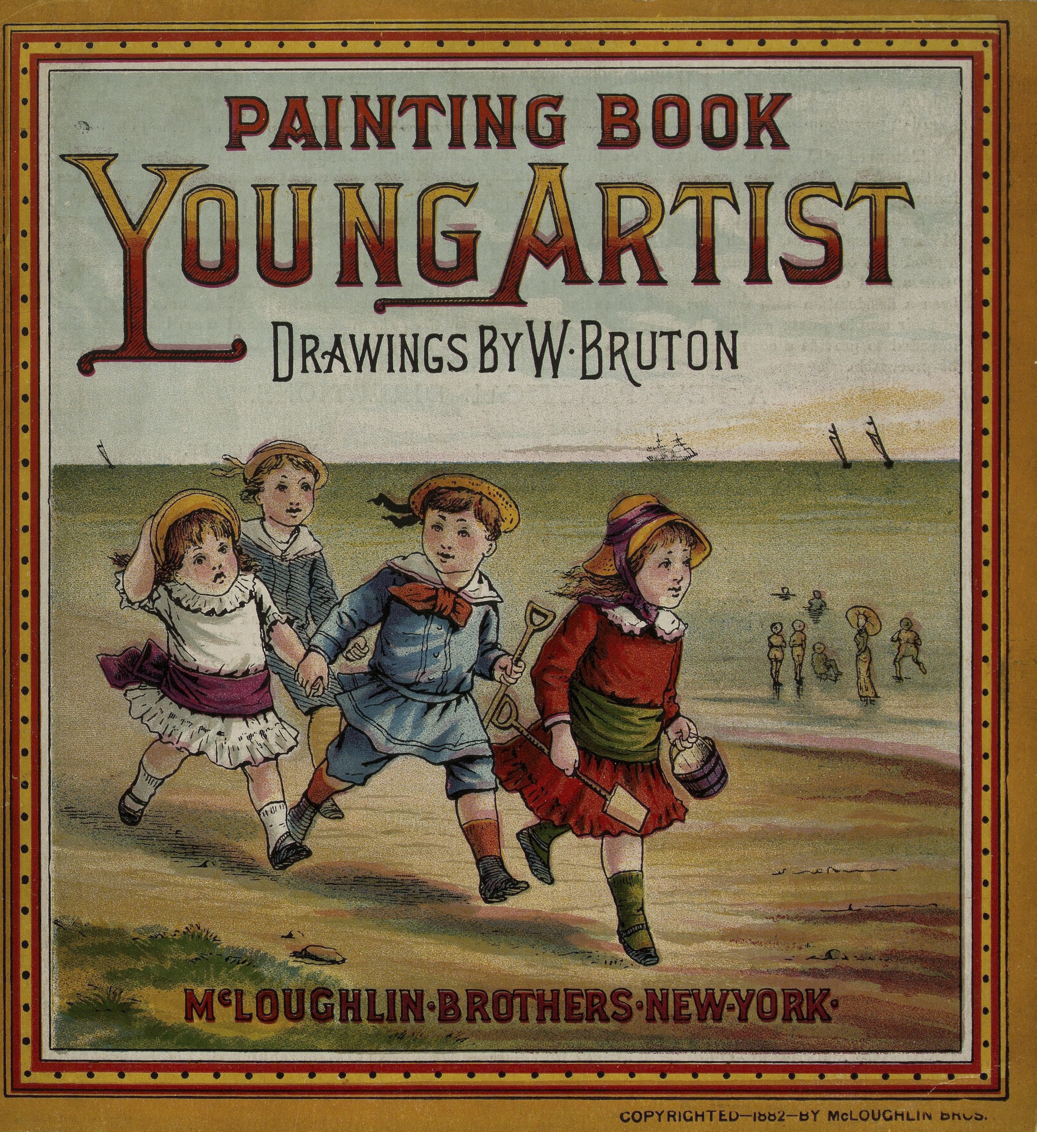 Young Artist Painting Book, c.1882. Content compilation © 2020, by the American Antiquarian Society. All rights reserved.