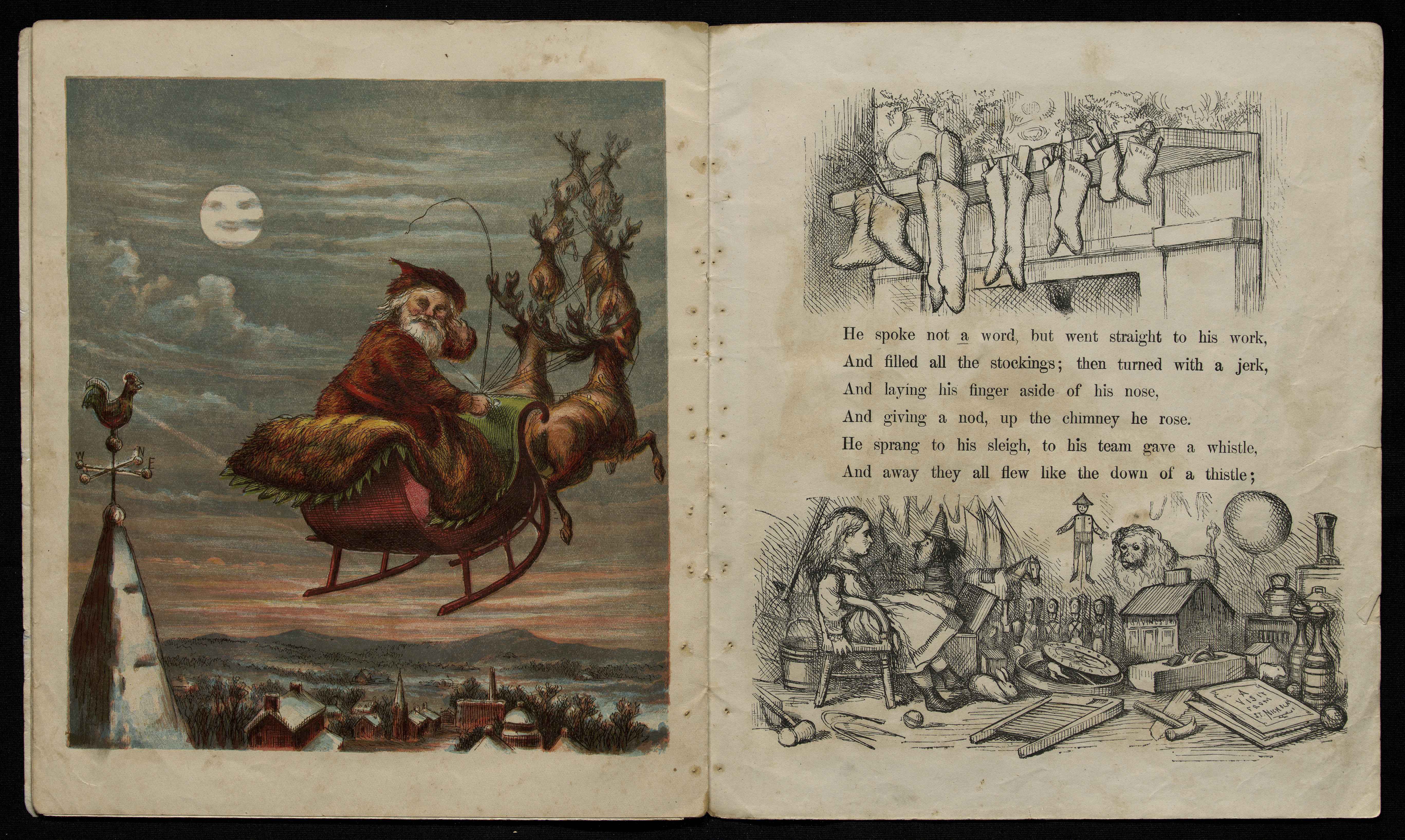 A Visit From St Nicholas, c.1869. Content compilation © 2020, by the American Antiquarian Society. All rights reserved.