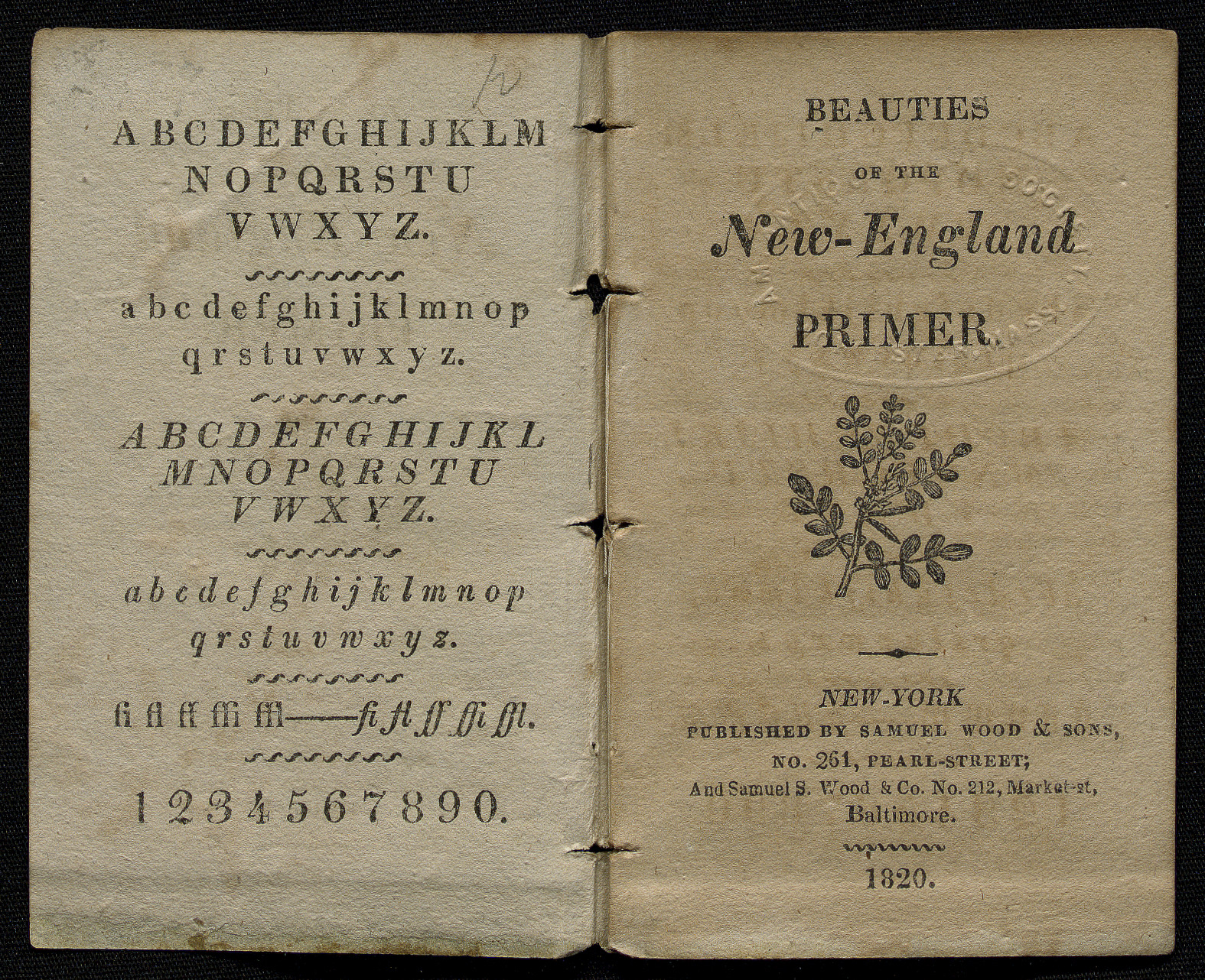 Beauties of the New-England Primer, 1820. Content compilation © 2020, by the American Antiquarian Society. All rights reserved.